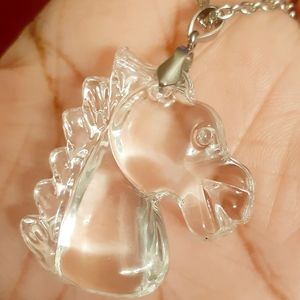 🐴Clear Quartz Crystal🐎Carved🐎Horse Necklace🐴